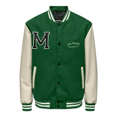 Abbildung von Only &amp; Sons Blouson ON JAY Varsity 23 OTW Bomberjacke, Herren, Größe: XL, Dark green