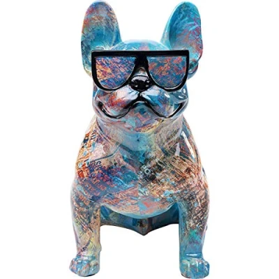 Abbildung von Kare Design Deko Figur Dog of Sunglass, Accessoire, Objekt, für Wohnzimmer, Zimmer Dekoration, Bulldogge, Tiermotiv Hund, 37x30x20cm