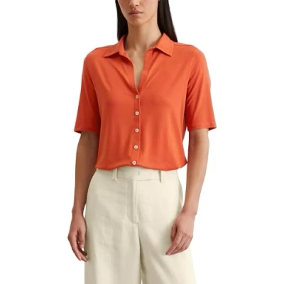 Abbildung von Marc O&#039;Polo Short Sleeve Hemdbluse, Damen, Größe: Large, Burnt red