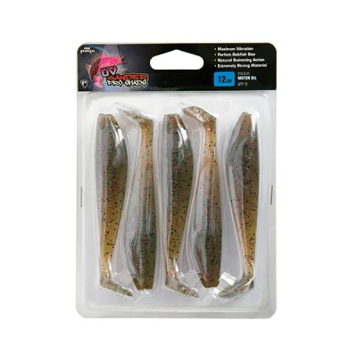 Abbildung von Fox Rage Zander Pro Shad Motor Oil Ultra UV Packs 7,5cm 5pcs Gummifisch