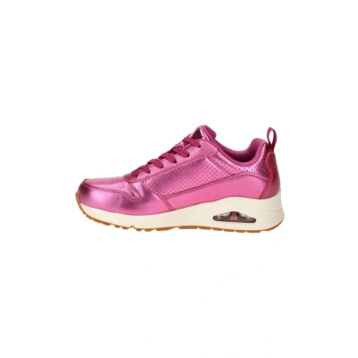 Abbildung von Skechers UNO METALLIXS Sneaker, Keilsneaker, Plateausneaker, Schnürschuh, Halbschuh im Metallic Look