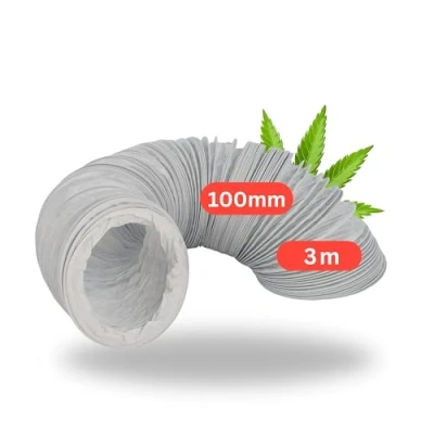 Abbildung von TronicXL Abluft Set PVC Abluftschlauch 100mm 3m für Grow Box Zelt Schrank Grower Zubehör