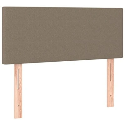 Abbildung von vidaXL Kopfteil, Bettkopfteil mit Holzbeinen, Höhenverstellbar Polsterkopfteil für Bett, Betthaupt Bettzubehör Schlafzimmer, Taupe 80x5x78/88 cm Stoff