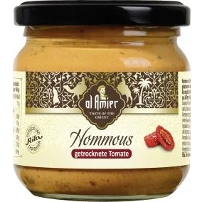 Abbildung von Al Amier Hommous mit getrockneten Tomaten