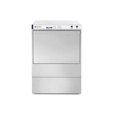 Abbildung von HENDI Geschirrspüler KP50 mit Laugenpumpe Spülwassertemperatur 85 C digital Edelstahl, Gastro Geschirrspülmaschine Spülmaschine
