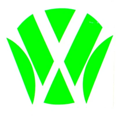 Abbildung von Finest Folia K006 Emblem Ecken Inlays Folie Aufkleber passgenau (K006 Neon Grün)