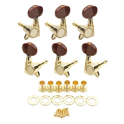 Abbildung von Unxuey 3R3L Stimmwirbel für Akustik und E Gitarre, Gitarren Mechaniken Tuners Set, 6 Stück