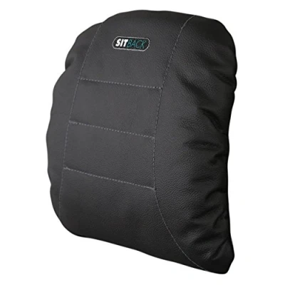 Abbildung von Sitback Neck Nackenstützkissen Leder schwarz