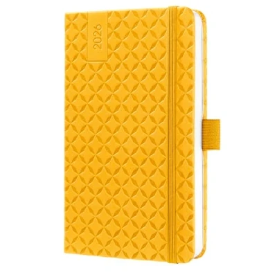 Abbildung von SIGEL J6116 Wochenkalender 2026 A6, Jolie, gelb, Hardcover, Gummiband, Stiftschlaufe, Einstecktasche, 174 Seiten, vegan, Buchkalender, Terminplaner