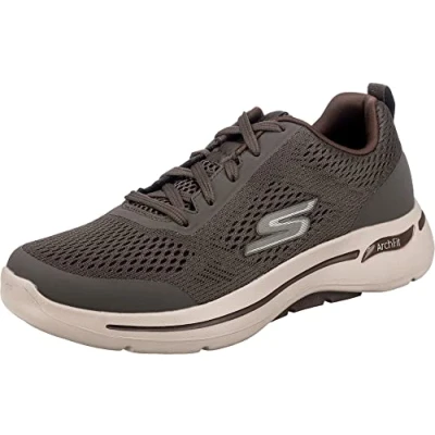 Abbildung von Skechers Herren Go Walk Arch Fit Idyllic Sneaker, Taupe Textile Synthetic Trim, 44 EU