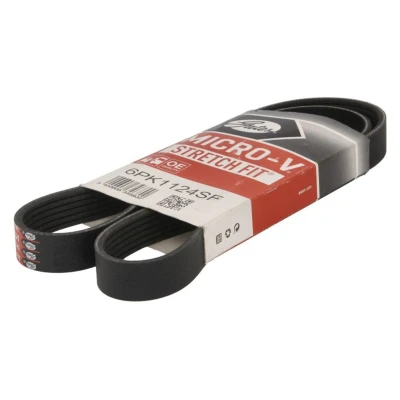 Abbildung von GATES 6PK1124SF Keilrippenriemen 1120 6 Polyester, EPDM (Ethylen Propylen Dien Kautschuk) MERCEDES BENZ: Sprinter 3.5 t Kastenwagen