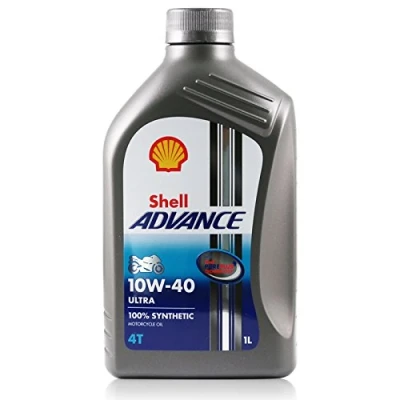 Abbildung von SHELL Advance 4T Ultra 10W40, 100 % synthetisches Motorradöl, 1 Liter