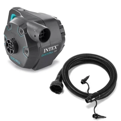 Abbildung von Intex Luftpumpe Elektrische Pumpe Quick Fill 220 240 V mit 3 Verbindungsdüsen und 1 flexiblen Schlauch (1 tlg)