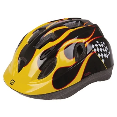Abbildung von M Wave Kinder Junior Fahrradhelm, Schwarz/Gelb, S, 52 56 cm