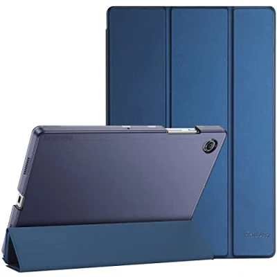Abbildung von ProCase Hülle für Galaxy Tab A8 10.5(SM X200/ X205) 2022 Dreifach Falt Klapp Schutzhülle Case Ultra Dünn Leicht Ständer Schale Smart Cover mit Translucent Frosted Rückhülle Navy
