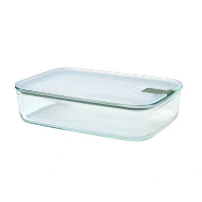 Abbildung von Mepal Frischhaltedose Glas EasyClip Glasschüssel mit Deckel &amp; Klickverschluss Geeignet für Mikrowelle, Dampfgarer, Ofen Gefrierschrank Luftdicht auslaufsicher 2250 ml Nordic sage