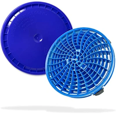 Abbildung von detailmate Eimer Zubehör Set: Detail Guardz Dirt Lock Schmutzeinsatz Blau mit blauem Deckel für Wascheimer Wascheimereinsatz und eine Autowäsche ohne Kratzer