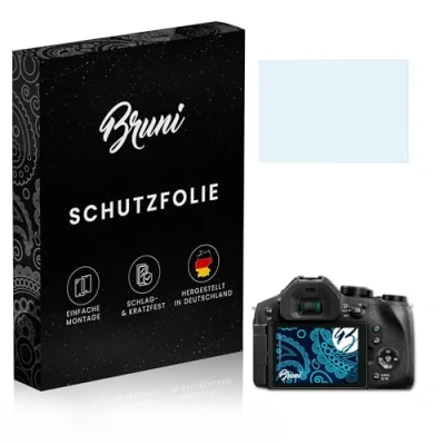 Abbildung von Bruni Schutzfolie kompatibel mit Panasonic Lumix DMC FZ330 Folie, glasklare Displayschutzfolie (2X)