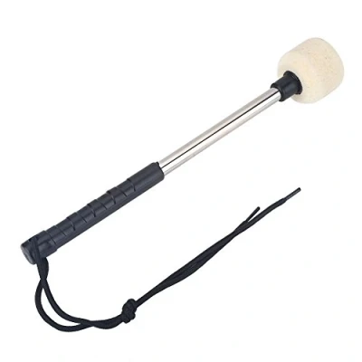 Abbildung von VGEBY Trommel Schlägel,Bass Drum Mallet Schlegel with Wollfilz Kopf Gummigriff Drumstick Schlagzeug Zubehör