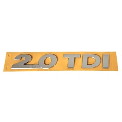 Abbildung von Volkswagen 5G0853675G2ZZ Schriftzug 2.0 TDI Logo Aufkleber Emblem, Chrom/Silber