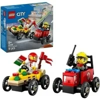 Abbildung von 60458 City Pizzalieferwagen vs. Löschauto, Konstruktionsspielzeug