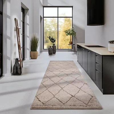 Abbildung von ELLE DECORATION Hochflor Teppich &quot;Perrotin&quot;, rechteckig, Hochflor, Shaggy, flauschig, weich, Langflor, modern, Hoch Tief Effekt