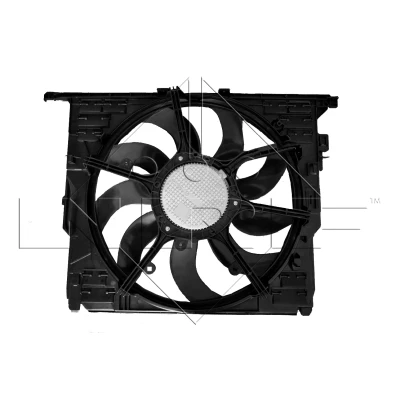 Abbildung von NRF 47839 Lüfter 485 12 600 mit Kühlerlüfterrahmen (Zarge), bürstenloser Motor BMW: 5 Touring, 7