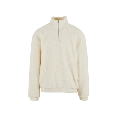 Abbildung von Urban Classics Troyer Fleecepullover, Herren, Größe: 3XL, Whitesand