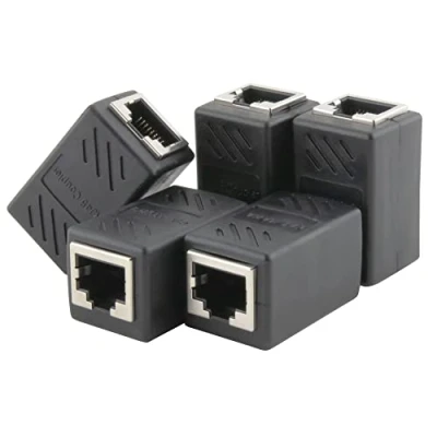 Abbildung von SeKi RJ45 LAN Kupplung 5er Pack geschirmt; Verbinder für Ethernet Kabel Patchkabel Koppler Adapter Kabel, Netzwerkkabel, Netzwerk Coupler Cat 8, Cat7, Cat6a, Cat5e, Cat5