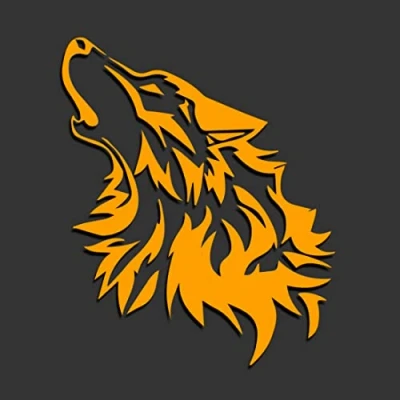 Abbildung von Decus Wolf L 0222 (orange) // Sticker OEM JDM Style Aufkleber