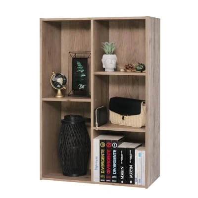 Abbildung von Iris Ohyama Bücherregal, 5 Etagen, Aschbraun, Vielseitig, Modular, Offenes Regal, Für Wohnzimmer, Büro, Schlafzimmer, Platzsparend, Bücher, CD, Dekor, Einfacher Aufbau, CX 23C
