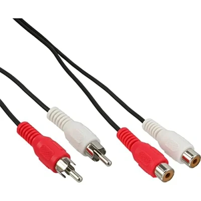 Abbildung von Inline InLine® Cinch Verlängerung, 2x Cinch, Stecker / Buchse, 5m Audio &amp; Video Kabel