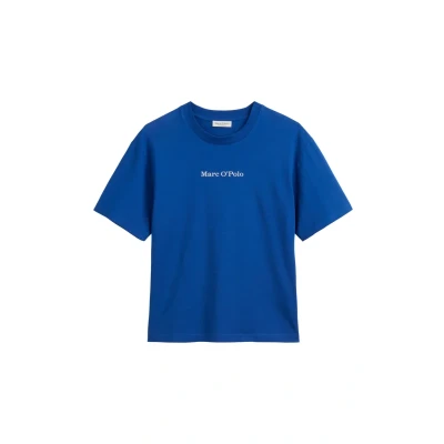 Abbildung von Marc O&#039;Polo Short Sleeve Round NECK Tshirt print, Damen, Größe: XXS, Shiny blue