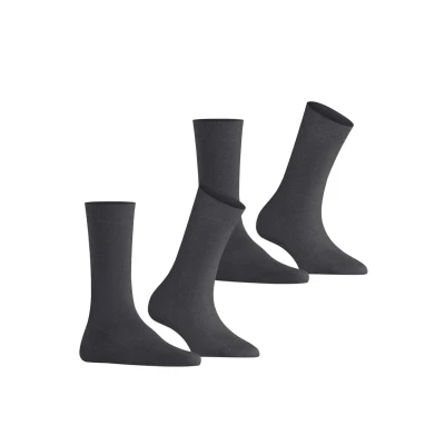 Abbildung von Burlington Everyday 2PACK Onesize Socken, Damen, Größe: 36 41, Dunkelgrau
