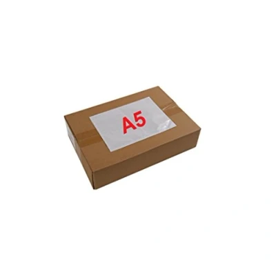 Abbildung von Abdeckung 100 A5 Aktentasche transparente Kleber selbstklebende Versand 225 x 165 mm (A4 gefaltet in zwei)