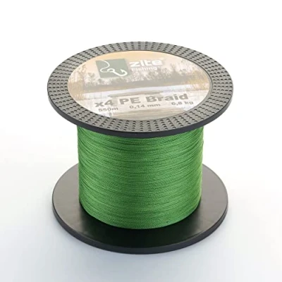 Abbildung von Zite Angelschnur 4 fach geflochten 0,14 mm Angelsehne 550m 6,8kg Tragkraft