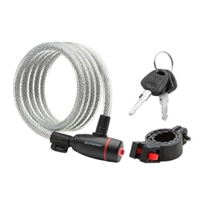 Abbildung von Schwinn Anti Diebstahls Fahrradschloss, Sicherheitslevel 3, Schloss mit Schlüssel, 1,83 Meter/12 mm Kabel