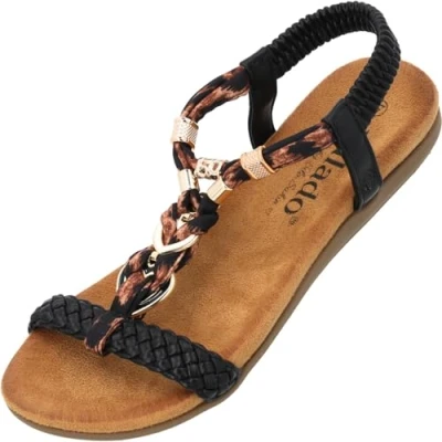 Abbildung von Palado by Sila Sahin Riemensandalette, Damen, Größe: 38, Schwarz Schuhe