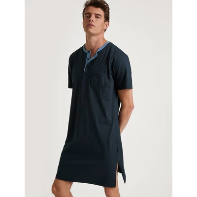 Abbildung von Calida Herrennachthemd Nachtwäsche Shirt, Herren, Größe: Large, Dark sapphire