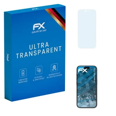 Abbildung von atFoliX Schutzfolie kompatibel mit Apple iPhone 15 Pro Folie, ultraklare FX Displayschutzfolie (3X)