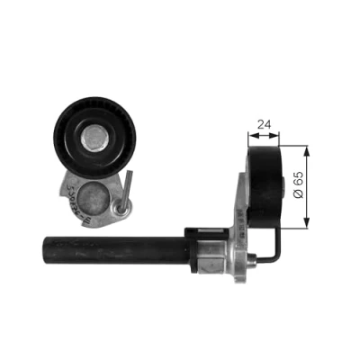Abbildung von GATES FleetRunner Micro V Kit T39087 Spannrolle VOLKSWAGEN: Passat B7 Variant, Golf 5 Schrägheck, B6 AUDI: A3 Schrägheck