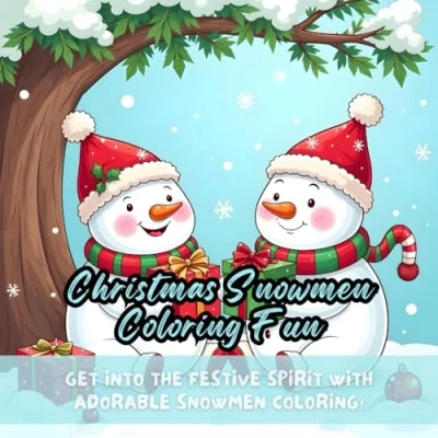 Abbildung von Christmas snowmen coloring Fun: festive winter book, for kids, holiday pages adults, family fun ... themes, stress relief book