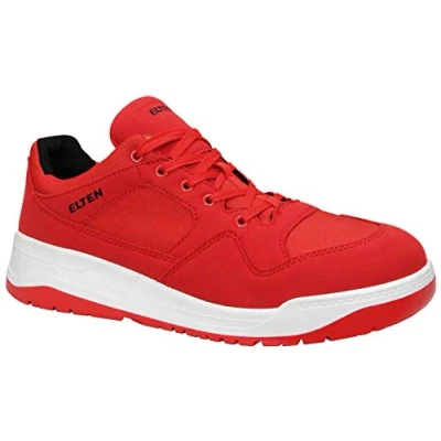 Abbildung von ELTEN Sicherheitsschuhe MAVERICK red Low ESD S3, Damen und Herren, Textil, Stahlkappe, leicht, sportlich, Rot, Größe: 42