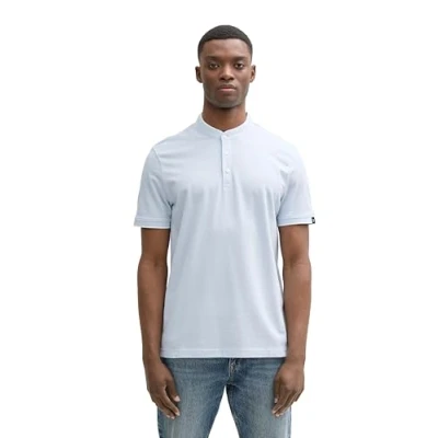 Abbildung von TOM Tailor Denim Tshirt basic, Herren, Größe: Medium, Light blue grey white two tone