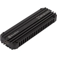 Abbildung von SilverStone Technology SST MS12 20Gbps SuperSpeed + USB 3.2 Typ C zu NVMe M.2 SSD Gehäuse, schwarz