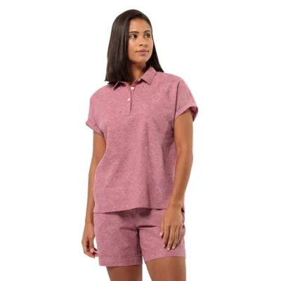 Abbildung von Jack Wolfskin Poloshirt, Damen, Größe: Medium, Soft pink