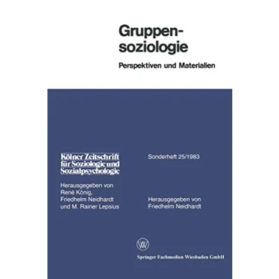 Abbildung von Kölner Zeitschrift für Soziologie und Sozialpsychologie, Sonderheft 25: Gruppensoziologie: Perspektiven Materialien