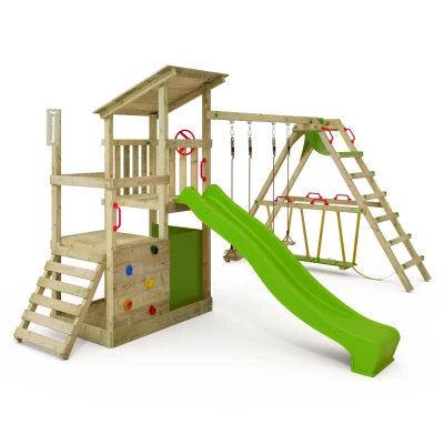 Abbildung von Spielturm FruityForest mit SurfSwing &amp; apfelgrüner Rutsche