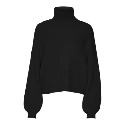 Abbildung von Vero Moda Tall Vmyvonne Rollneck Rolledge Strickpullover, Damen, Größe: Large, Black