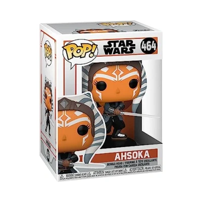 Abbildung von Funko Pop! Star Wars: The Mandalorian Ahsoka Tano mit Sabers Vinyl Sammelfigur Geschenkidee Offizielle Handelswaren Spielzeug Für Kinder und Erwachsene TV Fans Modellfigur Sammler